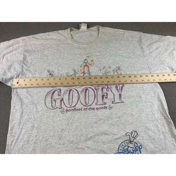 Walt Disney Mickey Inc  Mens XL Gray Goofy Graphic T Shir Vintage 90s Big Print - Picture 8 of 12